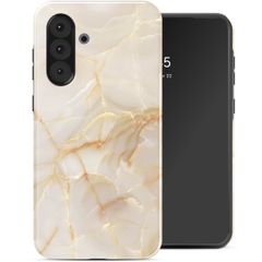 Selencia Vivid Tough Back Cover für das Samsung Galaxy A36 / A56 - Golden Beige Marble