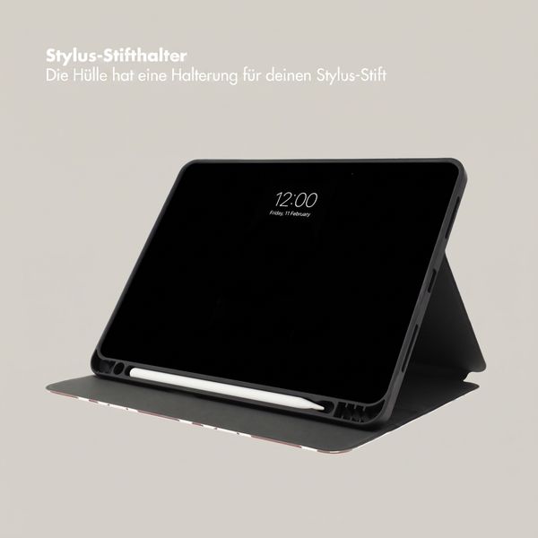 Selencia Vivid Klapphülle Apple iPad 11 (2025) 11 Zoll A16 / iPad 10 (2022) 10.9 Zoll - Choco Flower Pop