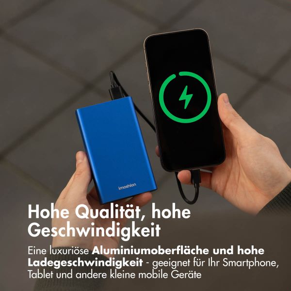 imoshion Ultra Series Aluminium | Powerbank 20.000 mAh - Schnellladen bis 33W - Cobalt Blue