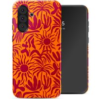 Selencia Vivid Tough Back Cover für das Samsung Galaxy A36 / A56 - Tropical Vibes Apricot