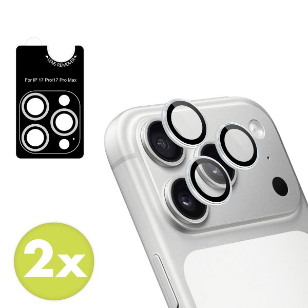 imoshion 2er Pack Kameraobjektivschutz für das Apple iPhone 17 Pro / 17 Pro Max - Silber