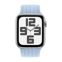 Apple Geflochtenes Solo Loop für  Apple Watch Series 1 - 9 / SE (38/40/41 mm) | Series 10 / 11 (42 mm) - Größe 9 - Light Blue