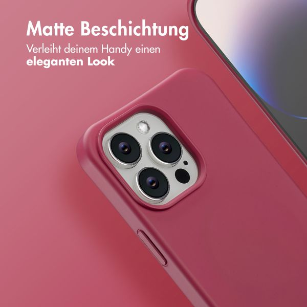 imoshion Color Backcover mit abnehmbarem Handykette und MagSafe Apple iPhone 14 Pro Max - Raspberry