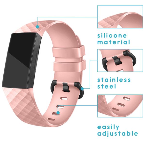 imoshion Silikonband für das  Fitbit Charge 3 / 4 - Rosa