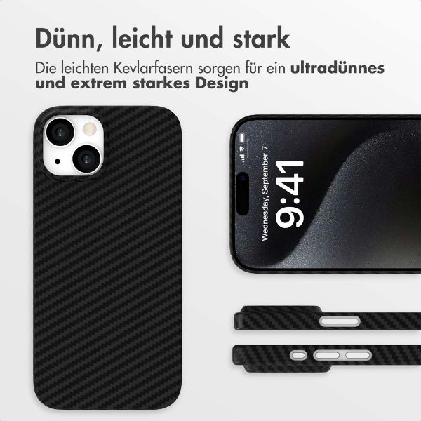 Accezz MagSafe Kevlar Hülle Apple iPhone 15 - Schwarz