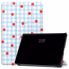 imoshion Design Trifold Klaphülle Samsung Galaxy Tab S9 11.0 Zoll / S10 Lite / S10 FE / S9 FE 10.9 Zoll - Cherry Check