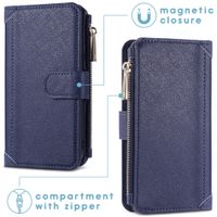 imoshion Luxuriöse Portemonnaie-Klapphülle Apple iPhone 12 (Pro) - Dunkelblau