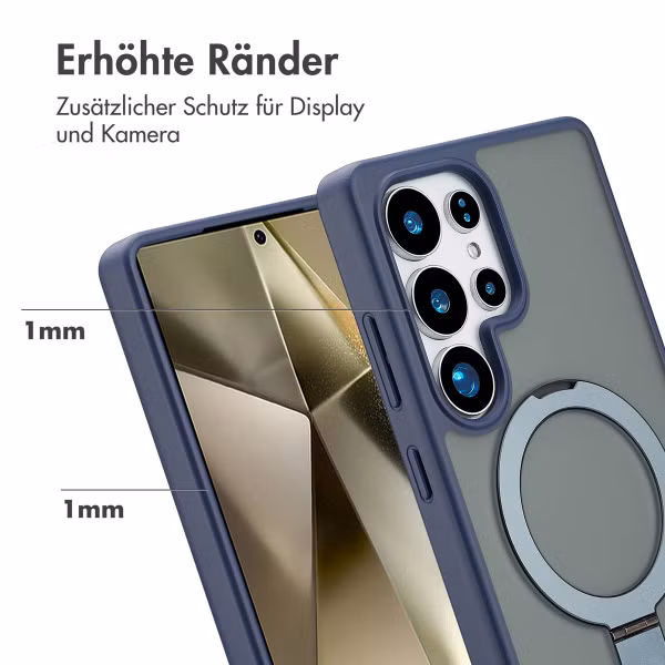 Accezz Ring Stand Backcover mit MagSafe Samsung Galaxy S25 Ultra - Blau