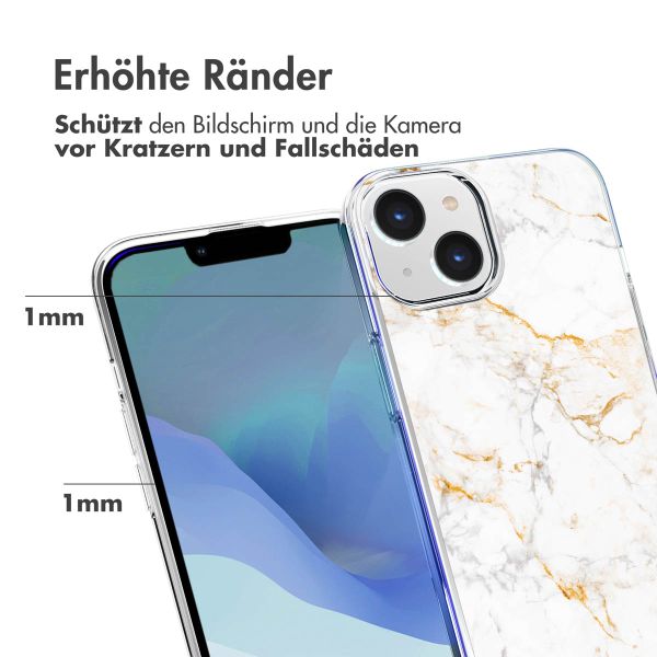 imoshion Design Hülle für das iPhone 14 - White Marble