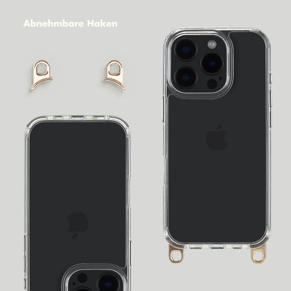 Selencia Backcover mit abnehmbaren Haken Apple iPhone 16 Pro - Transparent