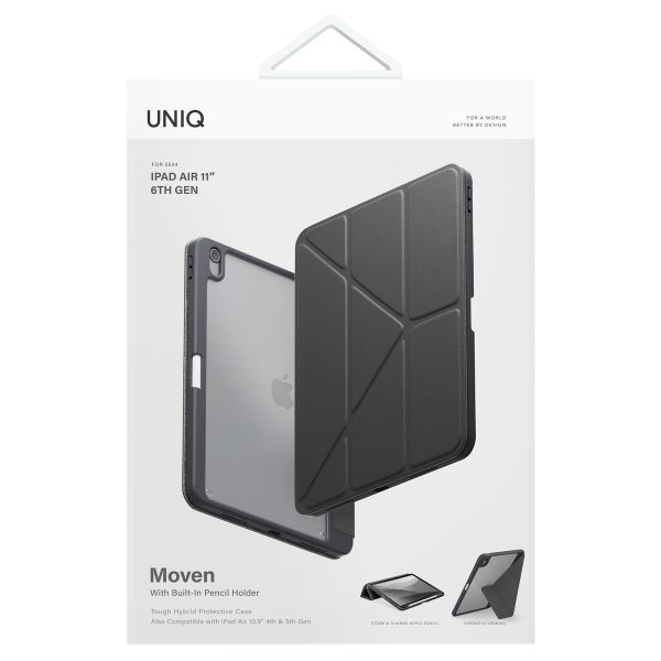 Uniq Moven Case für das iPad Air 11 Zoll (2024) M2 / Air 5 (2022) / Air 4 (2020) - Charcoal