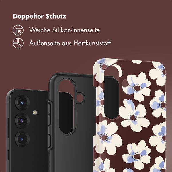 Selencia Vivid Back Cover Samsung Galaxy S25 - Choco Flower Pop