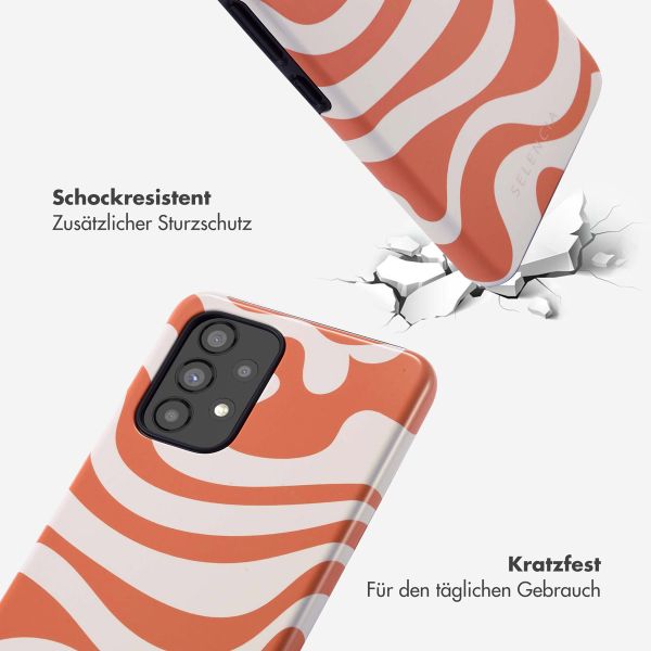 Selencia Vivid Tough Back Cover für das Samsung Galaxy A53 - Dream Swirl Orange