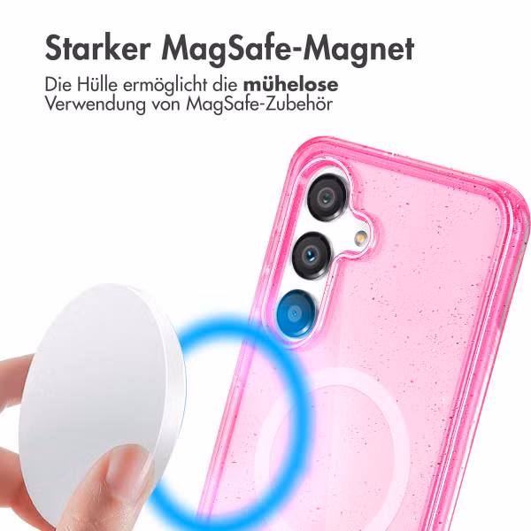 imoshion Sparkle Back Cover mit MagSafe Samsung Galaxy S25 Plus - Rosa