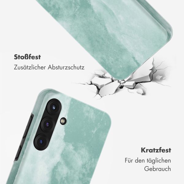 Selencia Vivid Back Cover Samsung Galaxy S25 Plus - Marble Grayed Jade