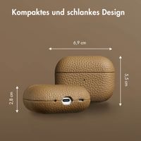 Accezz Echtes Leder Case Apple AirPods Pro 2 - Taupe