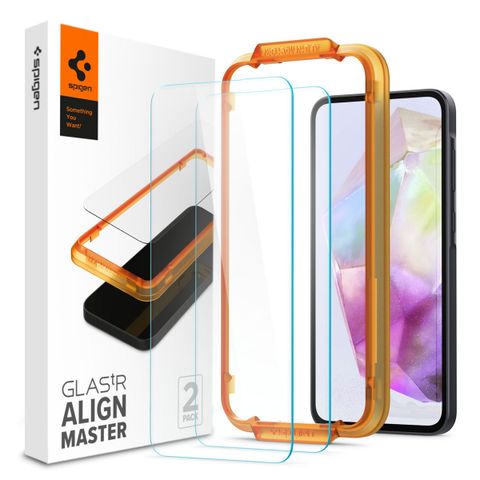 Spigen GLAStR Fit Displayschutzfolie 2er-Pack + Applicator Samsung Galaxy A35