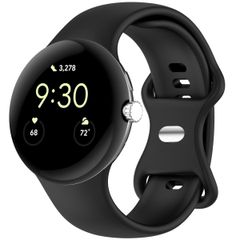 imoshion Silikon-Armband⁺ für  Google Pixel Watch / Watch 2 / Watch 3 / Watch 4 (41 mm) - Größe S - Schwarz