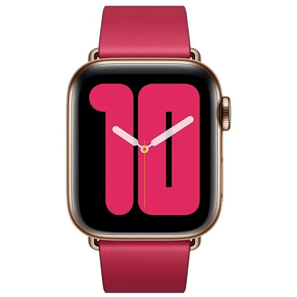 Apple Leather Band Modern Buckle für die Apple Watch Series 1-9 / SE - 38/40/41 mm / Series 10 - 42 mm - Größe M - Raspberry