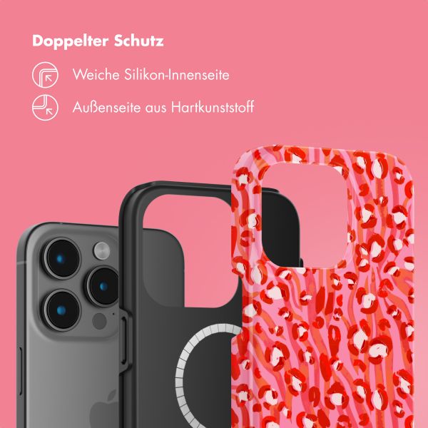 Selencia Vivid Tough Back Cover mit MagSafe für das iPhone 15 Pro Max - Wild Spots Lipstick