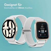 imoshion Gewebtes Nylonarmband - Universeller 20-mm-Anschluss - Weiß