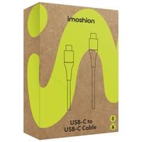 imoshion Braided USB-C-zu-USB-C Kabel - 1,5 Meter - Weiß