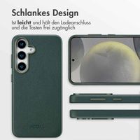 Accezz MagSafe Leather Backcover für das Samsung Galaxy S25 Plus - Cedar Green