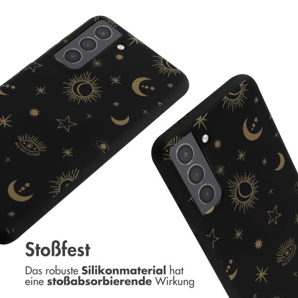 imoshion SilikonHülle design mit Band Samsung Galaxy S21 - Sky Black