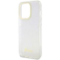 Guess Faceted Mirror Back Cover für das iPhone 15 Pro - Blau