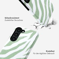 Selencia Vivid Back Cover Samsung Galaxy S23 - Colorful Zebra Sage Green