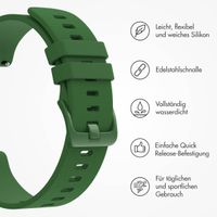 imoshion Sport-Silikonarmband mit Schnalle - Universelle 22 mm Anschluss - Dunkelgrün