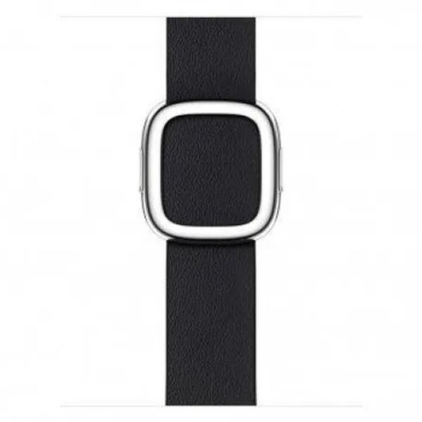 Apple Leather Band Modern Buckle für das  Apple Watch Series 1 t/m 9 / SE (38/40/41 mm) | Series 10 / 11 (42 mm) - Größe M - Ink