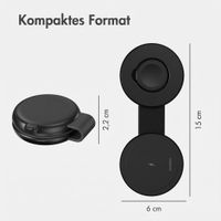 imoshion 2-in-1 kabelloses Reiseladegerät 25 W - Smartphone / Ohrhörer / Samsung Watch - Qi2.2 – Schwarz