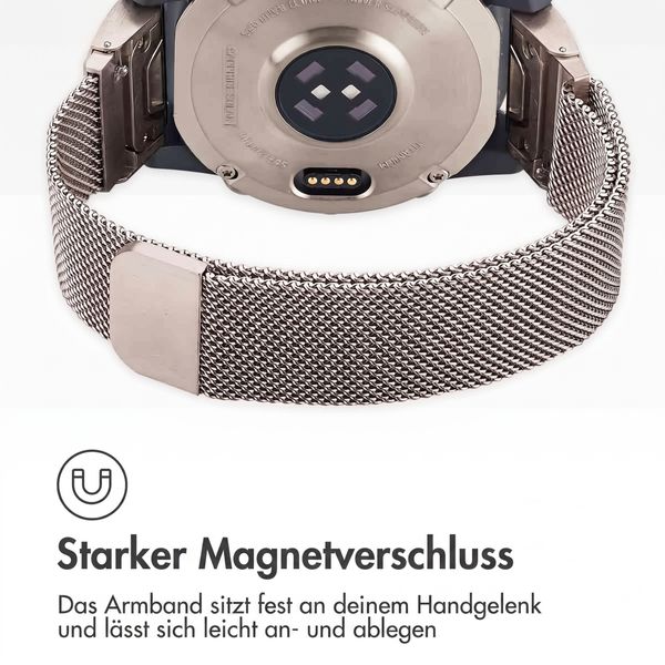 imoshion QuickFit® Milanese Armband -   Garmin 22 mm Anschluss - Größe L/XL - Starlight
