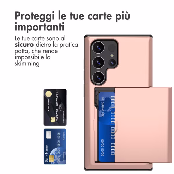 imoshion Backcover mit Kartenfach Samsung Galaxy S24 Ultra - Rosé gold