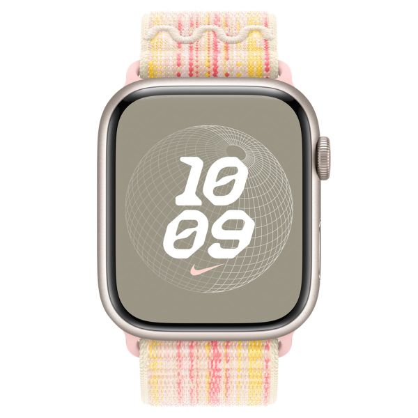 Apple Nike Sport Loop Band für die Apple Watch Series 1 bis 10 / SE / Ultra (2) (44/45/46/49 mm) - Starlight/Pink