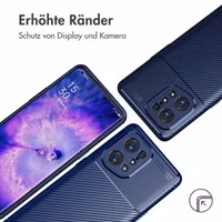 imoshion Carbon-Hülle für das Oppo Find X5 - Blau