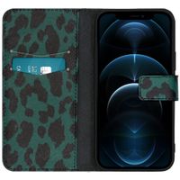 imoshion Design TPU Klapphülle iPhone 12 (Pro) - Green Leopard