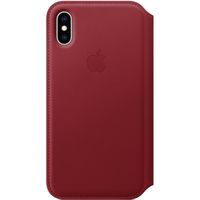 Apple Leather Folio Klapphülle Rot für das Apple iPhone Xs / X