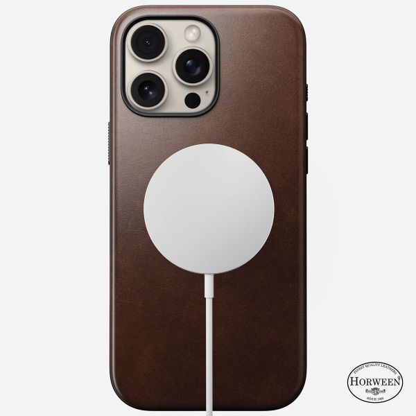 Nomad Modern Horween Leather Case Apple iPhone 16 Pro Max - Rustic Brown