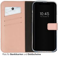 Selencia Echtleder Klapphülle für das iPhone 14 Plus - Dusty Pink