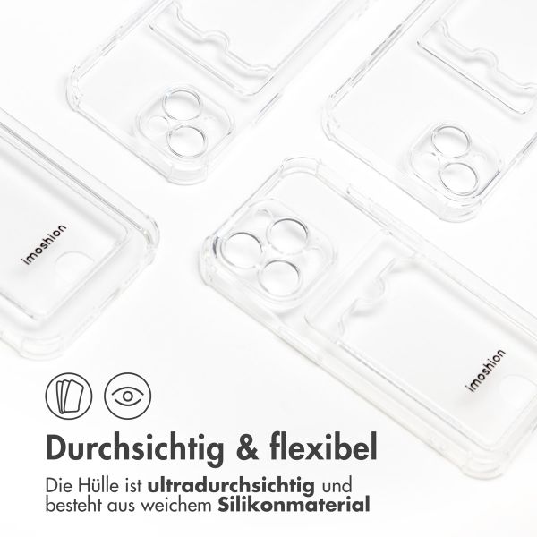 imoshion Soft Case Back Cover mit Kartenfach für das iPhone 15 Pro - Transparent