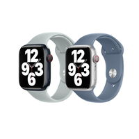 Apple 2 Pack Sport Armband für Apple Watch | 44/45/46/49 mm - Größe M/L - Succulent/ Slate Blue