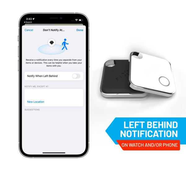 Fixed Tag - Bluetooth Tracker für iOS - Schwarz