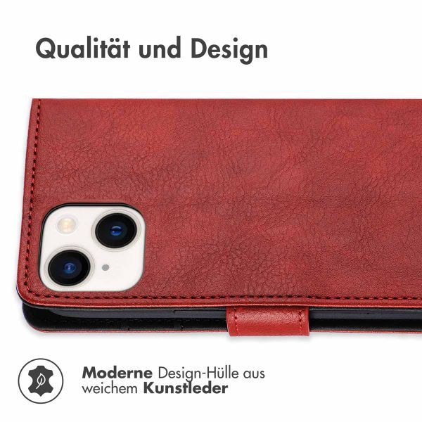 imoshion Luxuriöse Klapphülle für das iPhone 14 - Rot