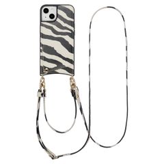 Selencia Nova HandyHülle mit Kordel und Kartenhalter Apple iPhone 14 / 13 - Zazzy Zebra