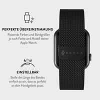 Burga Mailändische armband für das Apple Watch Series 1 bis 10 / SE / Ultra (2) (44/45/46/49 mm) - Schwarz