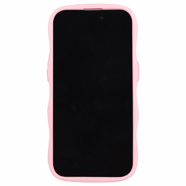 Holdit Wavy Case für das iPhone 14 Pro Max - Pink / Transparent