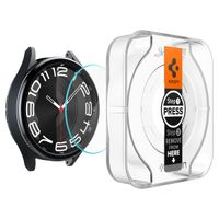 Spigen EZ FIT Glas.tR Displayschutzfolie mit Applikator für die Samsung Galaxy Watch 6 Classic - 43 mm - Transparent