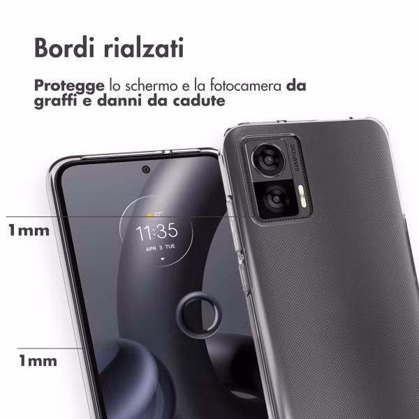 Accezz Clear TPU Backcover Motorola Edge 30 Neo - Transparent